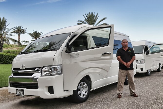 Airport Transfer to Cabo San Lucas & Pacific side Hotels & Villas Round Trip - The Ride: Toyota Hiace Van Comfort for Families and Groups