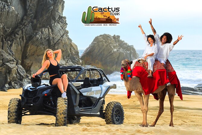 Beach CAN-AM SXS X3 and Camel Ride in Cabo - Stop 2 at Playa Migriño: Dunes, Pacific Views, and Whale Season
