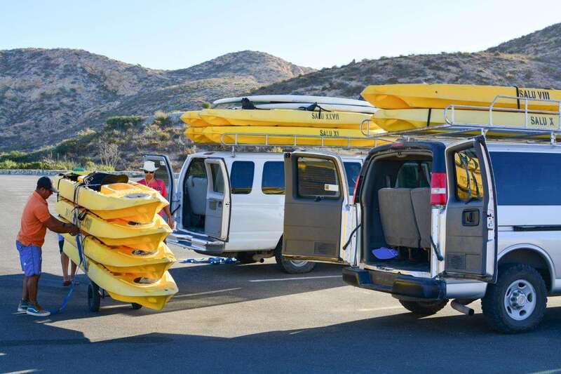 Cabo: Half-Day Kayak & Snorkel to Santa Maria & Chileno Bay - The 3-hour flow: pickup, van ride, then two-bay water time