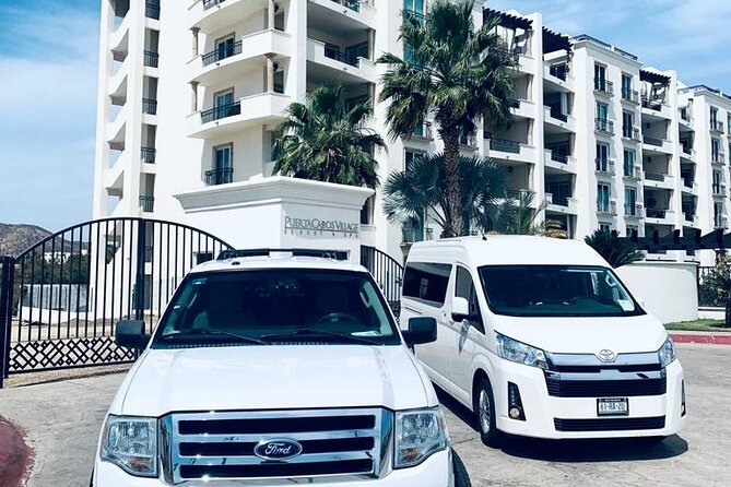 Cabo Private Transportation Airport to Cabo San Lucas Pacific Side, Nobu Hard Rock - Punctuality, Clean Vehicles, and Drinks on the Way