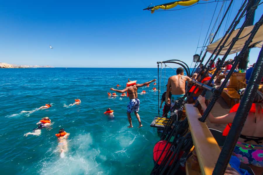 Cabo San Lucas: Pirate Cruise with Snorkel Treasure Hunt - From Marina Cabo to a Pirate Replica: The First 15 Minutes Matter