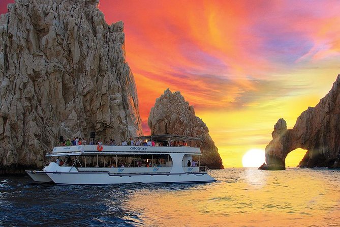 Cabo San Lucas Sunset Dinner Cruise with Open Bar - What you actually do on the water: cruising out, then time near El Arco