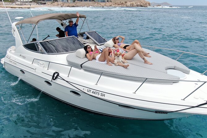 Cabo San Lucas Yacht Rental all inclusive - Medano Bay Anchoring Time: Swim, Snorkel, Paddle, and Wildlife Watching