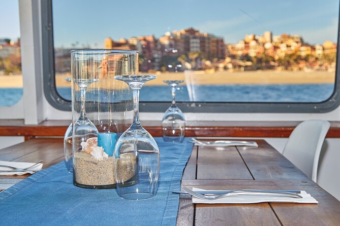 Cabo Sunset Dinner Cruise with Live Music & Open Bar on Cabo Wave - Stop 2: Playa de los Amantes as the Sun Drops