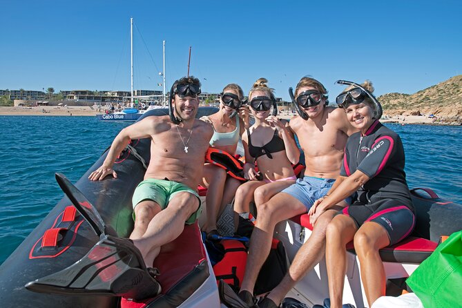 Los Cabos Snorkeling Tour by Speed Boat with Photos Included - The boat ride: custom Apex comfort, ladder entry, and safety focus