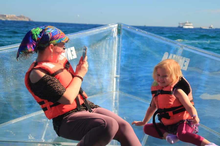 Los Cabos Tour to the Arch in a Transparent Boat - On the water: seeing the Arch and sea life from below