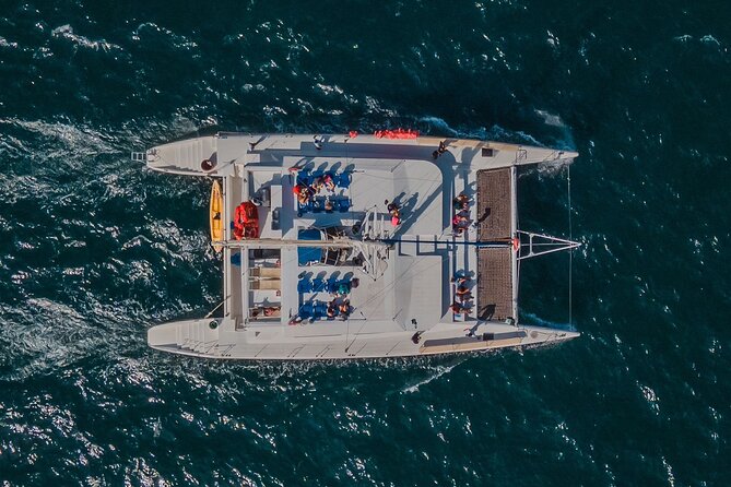 Multimillion Yacht Cabo Cruise Sunset or Snorkel Optional PICKUP! - Unlimited open bar and DJ-level fun: why it matters on a 2-hour sail