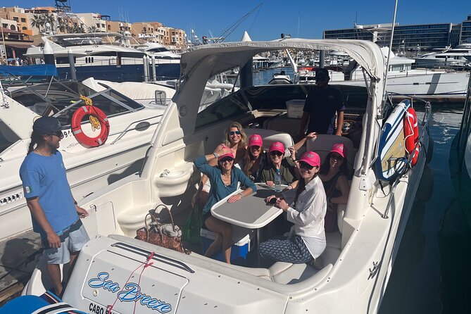 Private 3hr Yacht Cruise in Cabo San Lucas all included - Stop 3: Chileno Bay Los Cabos for Snorkel + Paddle Board + Lunch