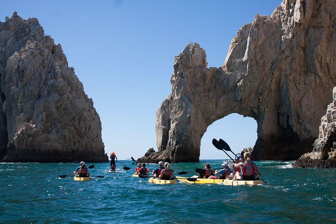 Private Los Cabos Arch & Playa del Amor tour by Glass bottom kayak - Playa de los Amantes (Lover’s Beach): a paddle-by view from the water