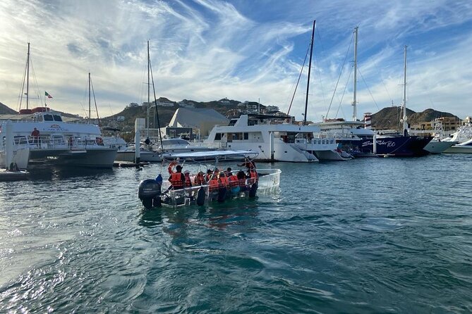 Shared Experience Glass Bottom Boat to the Arch in Cabo San Lucas - Playa de los Amantes: the romantic name with real photo payoff