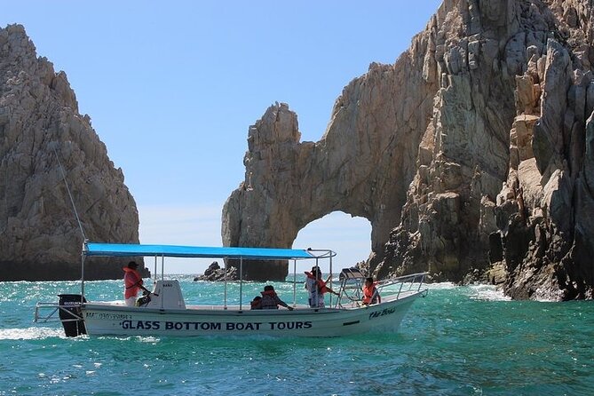 Shared Experience Glass Bottom Boat to the Arch in Cabo San Lucas - First stop: Arch of Cabo San Lucas from a sailboat
