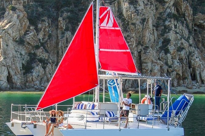 Snorkeling in Cabo San Lucas on 35' Sea Amore Trimaran - Cruising the coastline: Lover’s Beach, Medano Beach, and Land’s End