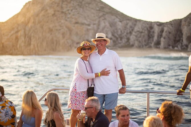 Sunset Cruise in Los Cabos with Jazz and Wine - The open bar setup: premium drinks plus mimosas and real wine