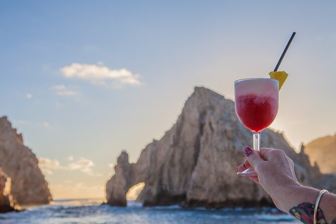 Tacos buffet & Open Bar Cruise! Los Cabos Round Transportation - The route: El Arco plus the Cabo icons from the water