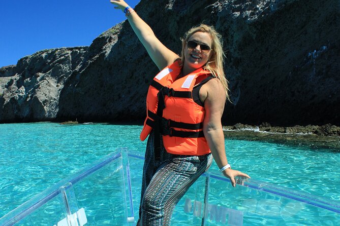 Tour to Arch in the only Clear Boat in Cabo Cruise Hotel PICKUP! - The Photo Factor: Worth It for Souvenirs, Easy to Overbuy